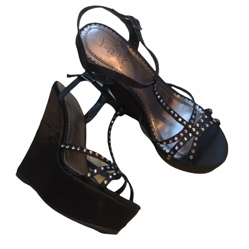 Black Wedge Heels